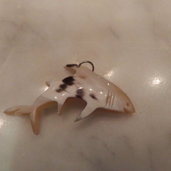 Hand Carved Shell Sea Creature Pendants - Picture 3 of 4